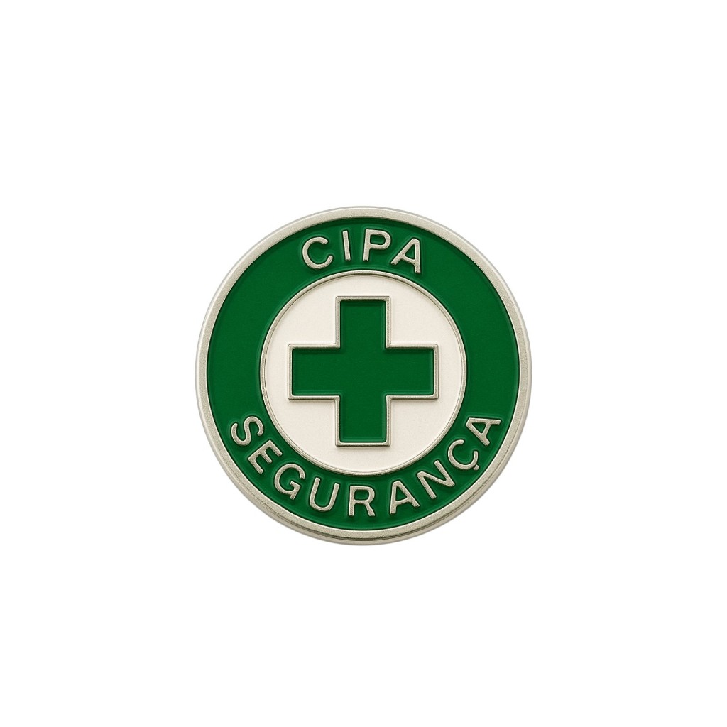 Boton Pin Broche Metal Cipa Segurança Brigada de Incêndio 20mm - 100 Und