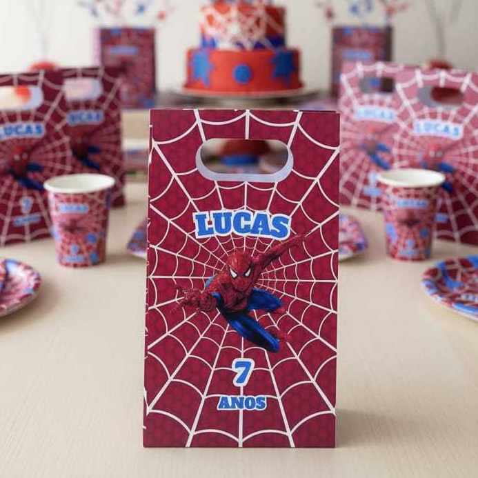Lembrancinhas sacolinhas personalizadas Homem Aranha