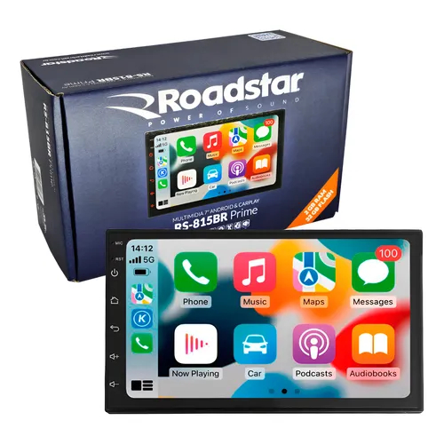 Central Multimídia Roadstar RS-815BR Prime 7" Tela Touch Android 12 Bluetooth GPS Wi-Fi