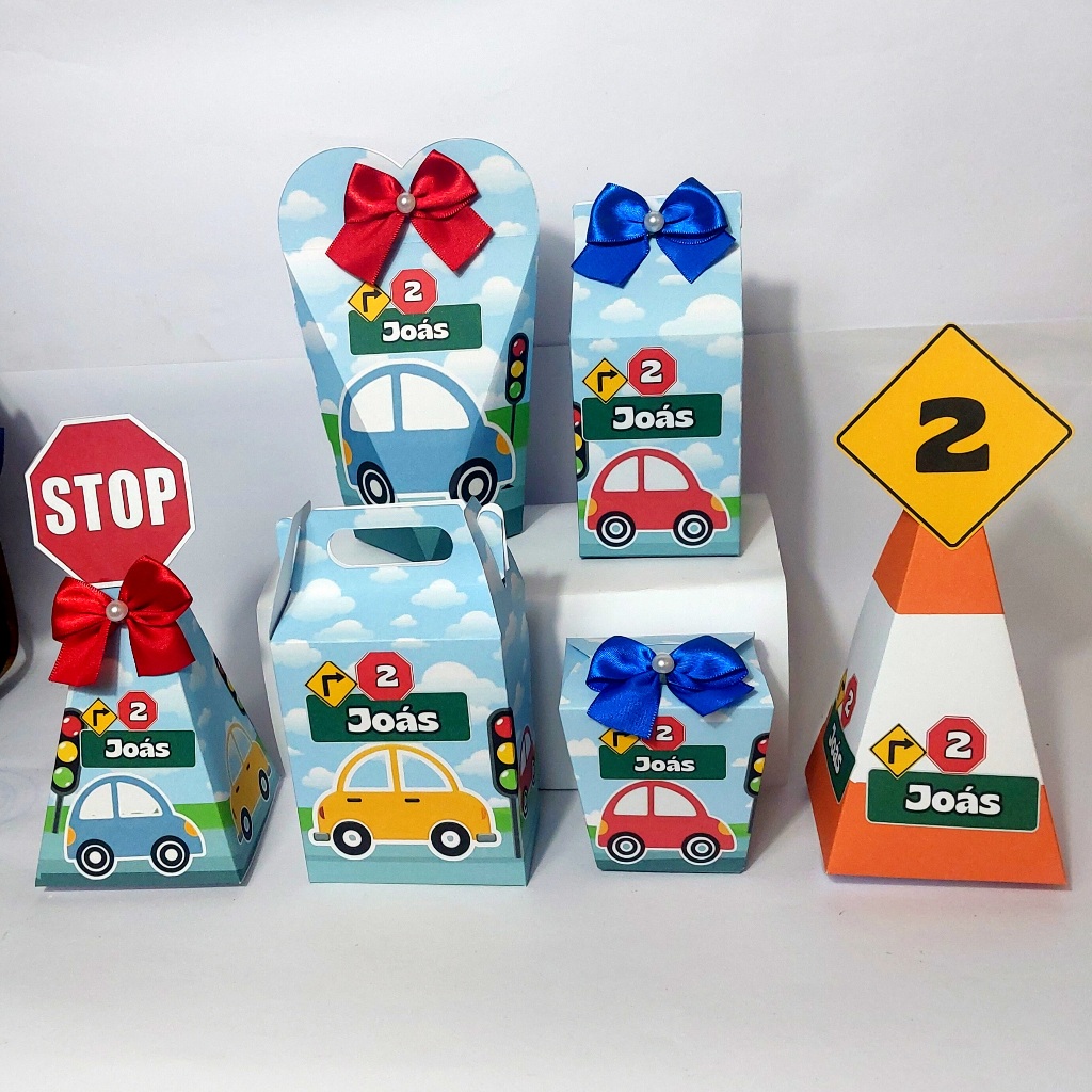 Carrinhos KIT 50 Lembrancinhas Caixinhas Personalizadas Carros Festa Decoração Aniversário infantil ou qualquer Tema