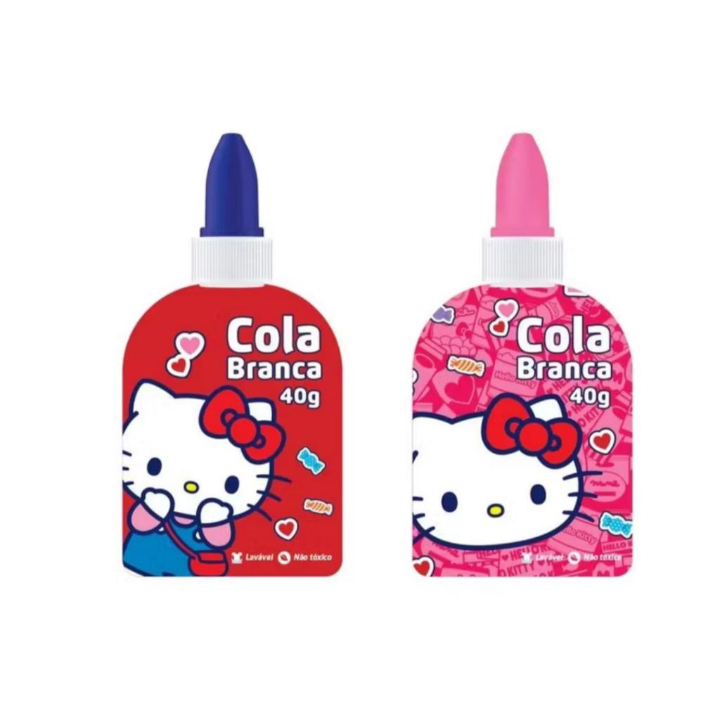 Cola escolar liquida Hello Kitty 40 gramas papelaria fofa em Oferta na Shopee