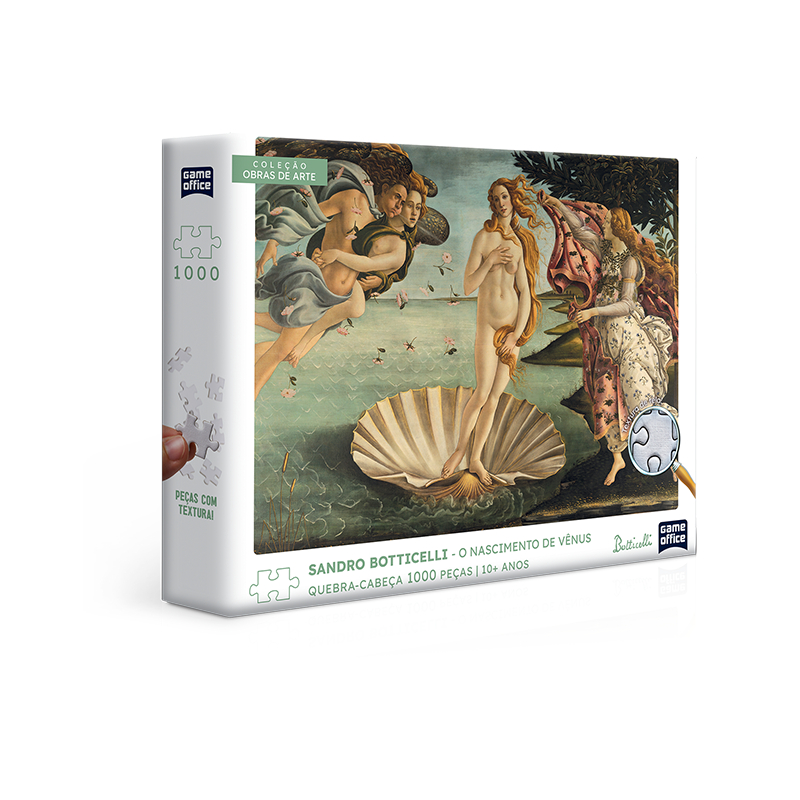 Quebra cabeças 1000 peças Botticelli - O Nascimento De Vênus - Toyster Game Office