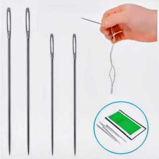 Agulha de mão Nº 1; 2; 3 - 20 unidades por pacote Costura Artesanato Bordado Darning em Oferta na Shopee