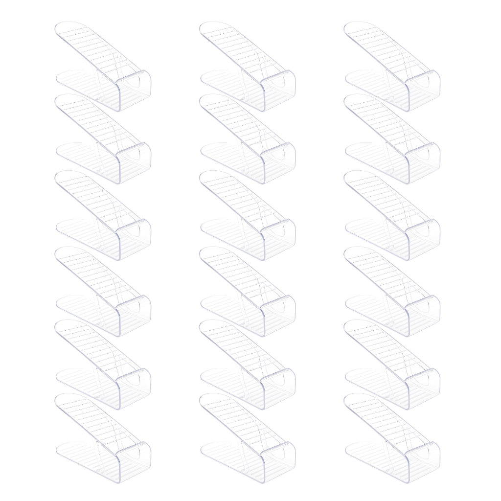 Kit organizadores de sapato salto tênis multiuso para armário closet cristal acrílico