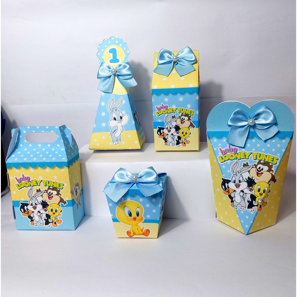 Kit BABY LOONEY TUNES 50 Lembrancinhas Personalizadas Caixinhas de festa de aniversário qualquer tema