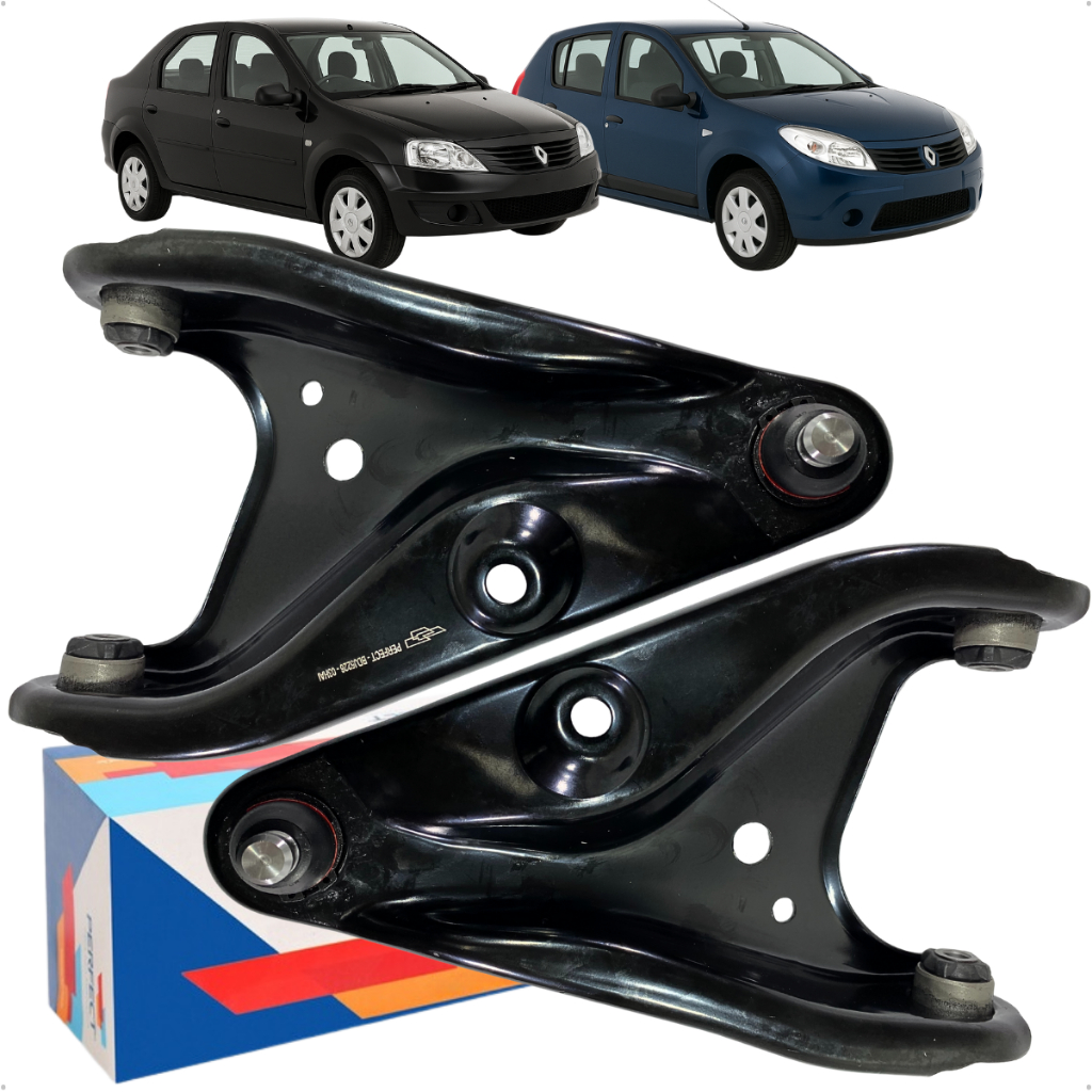 Par Bandeja Pivo Completa Sandero Logan 2007 A 2013 em Oferta na Shopee