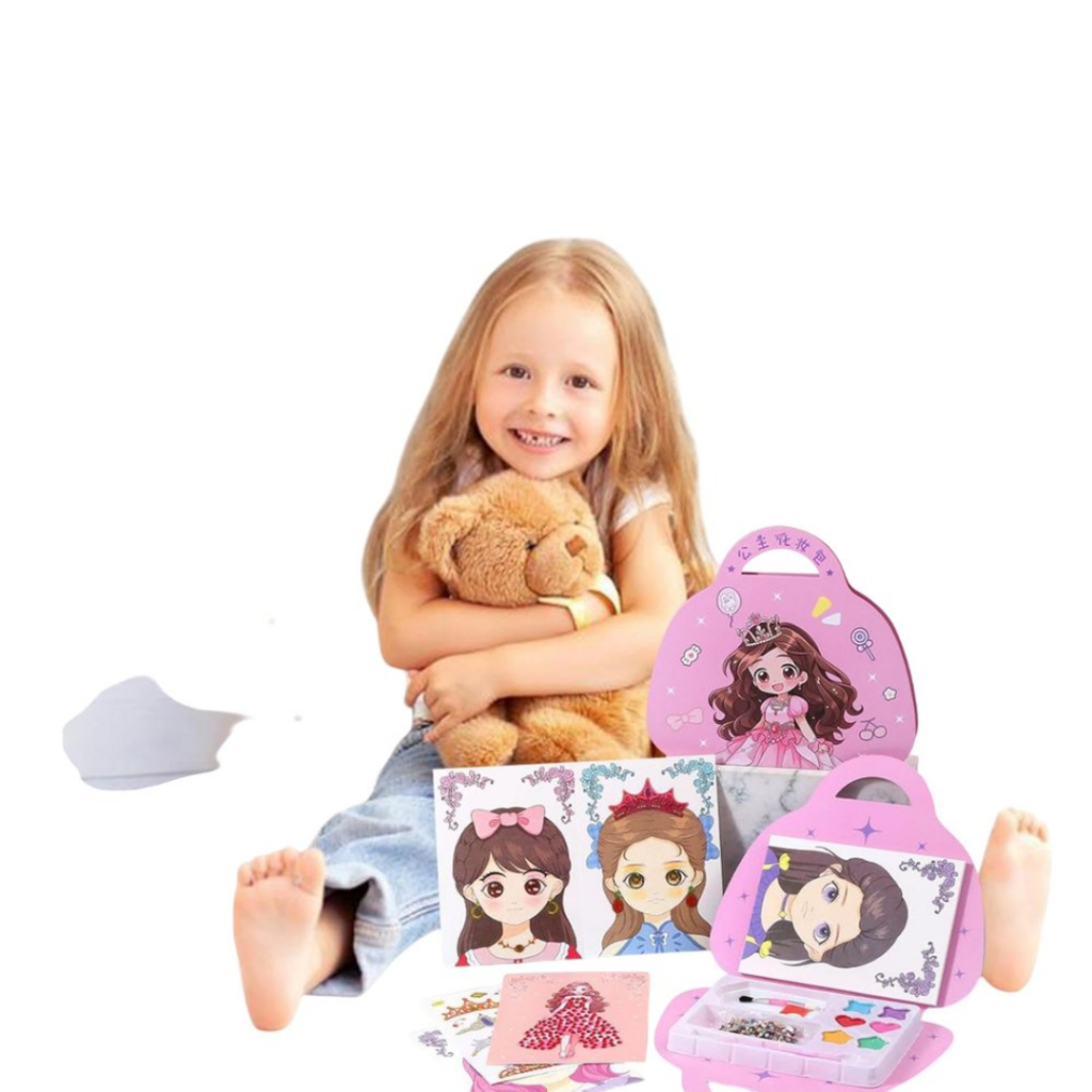 kit Conjunto infantil Maleta de Maquiagem Princesa
