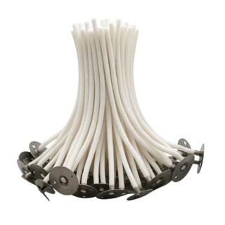 Pavios parafinados para velas 10cm B2035 2,5mm com ilhós decorativas lembrancinhas algodão branco em Oferta na Shopee