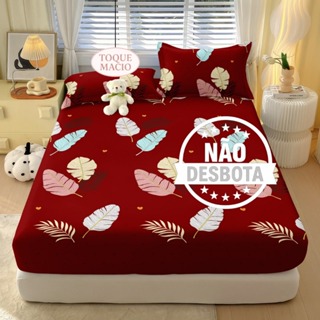 Jogo De Lençol 3 Peças Com Elástico Queen Estampado Nao Desbota e Toque Macio  Micropercal 400 Fios em Oferta na Shopee