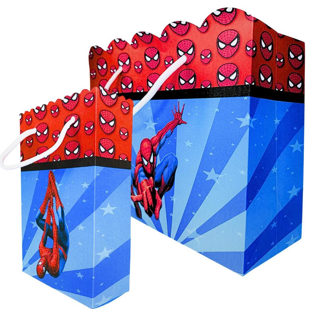 Sacolinha Homem Aranha Sacolinha para Lembrancinha de Aniversário Menino Infantil Sacolas Super Heroi Bolsa Envio Rapido