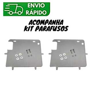 Suporte Reforço de Placa p/Moto Padrão Mercosul + Parafusos de fixação Aço Galvanizado de alta Qualidade em Oferta na Shopee