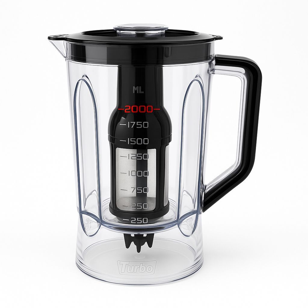 Copo Do Liquidificador Mondial L1000 Turbo Inox Preto Original