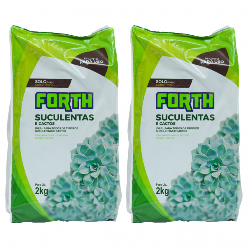 Kit 2 Forth Substrato Cactos E Suculentas Farelado 2kg