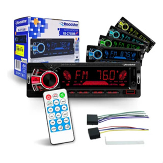 Rádio Automotivo Roadstar RS-2751BR Bluetooth USB SD FM Aux – Som Potente em Oferta na Shopee