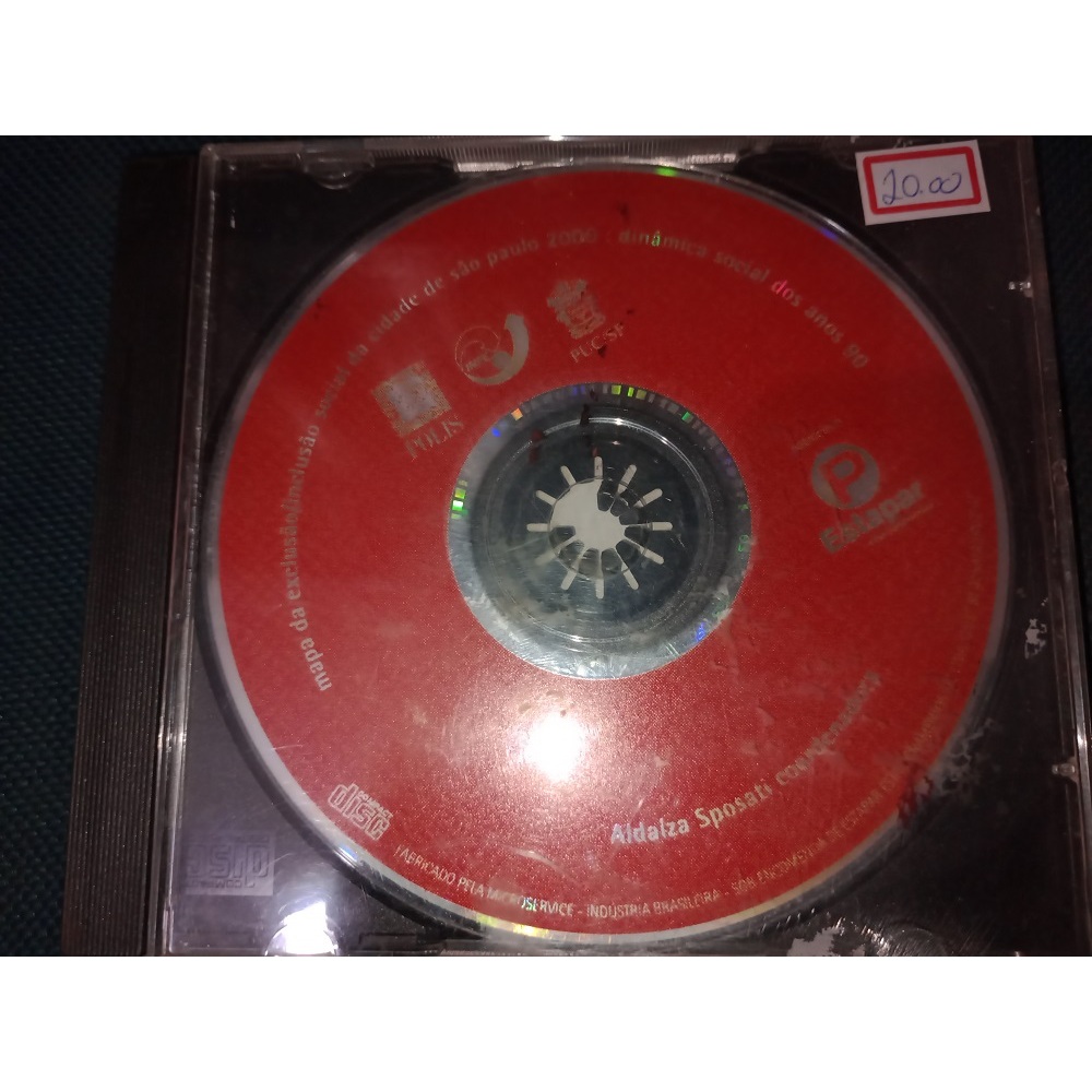 CD Compact Disc /,Mapa da Exclusão /Inclusão da Cidade de São Paulo 2000/ Ler Descrição