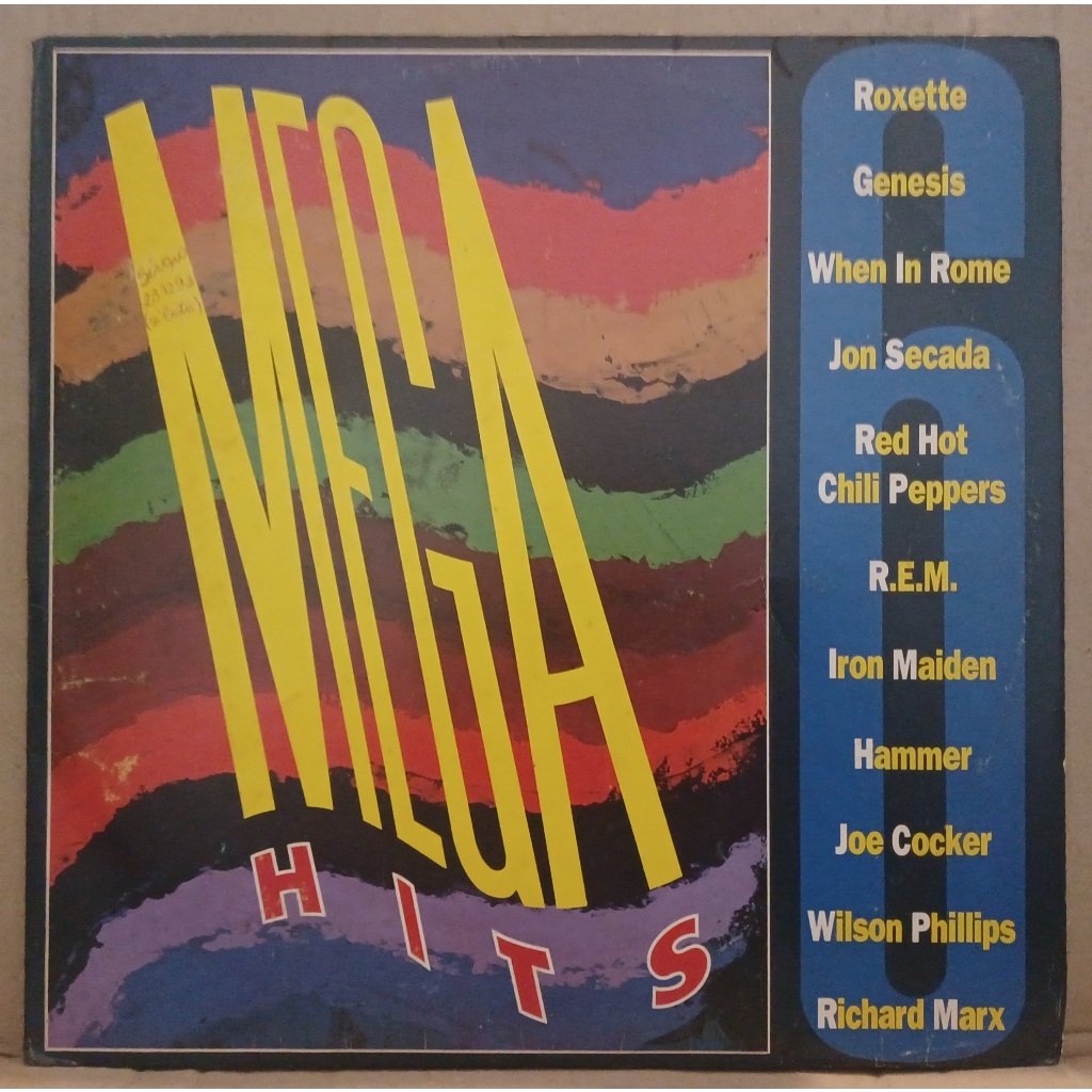 LP Disco De Vinil Mega Hits 6 - Raro LP VG+ Capa VG Peq. Escrita Ler Descrição