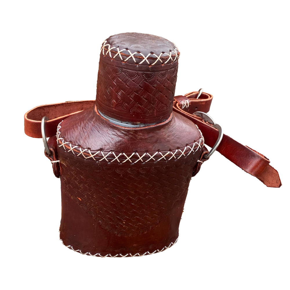 Garrafa 1L Cantil Encapado revestido em Couro Legítimo de Alça c/ Fivela Inox Rebaixado Muladeiro em Oferta na Shopee