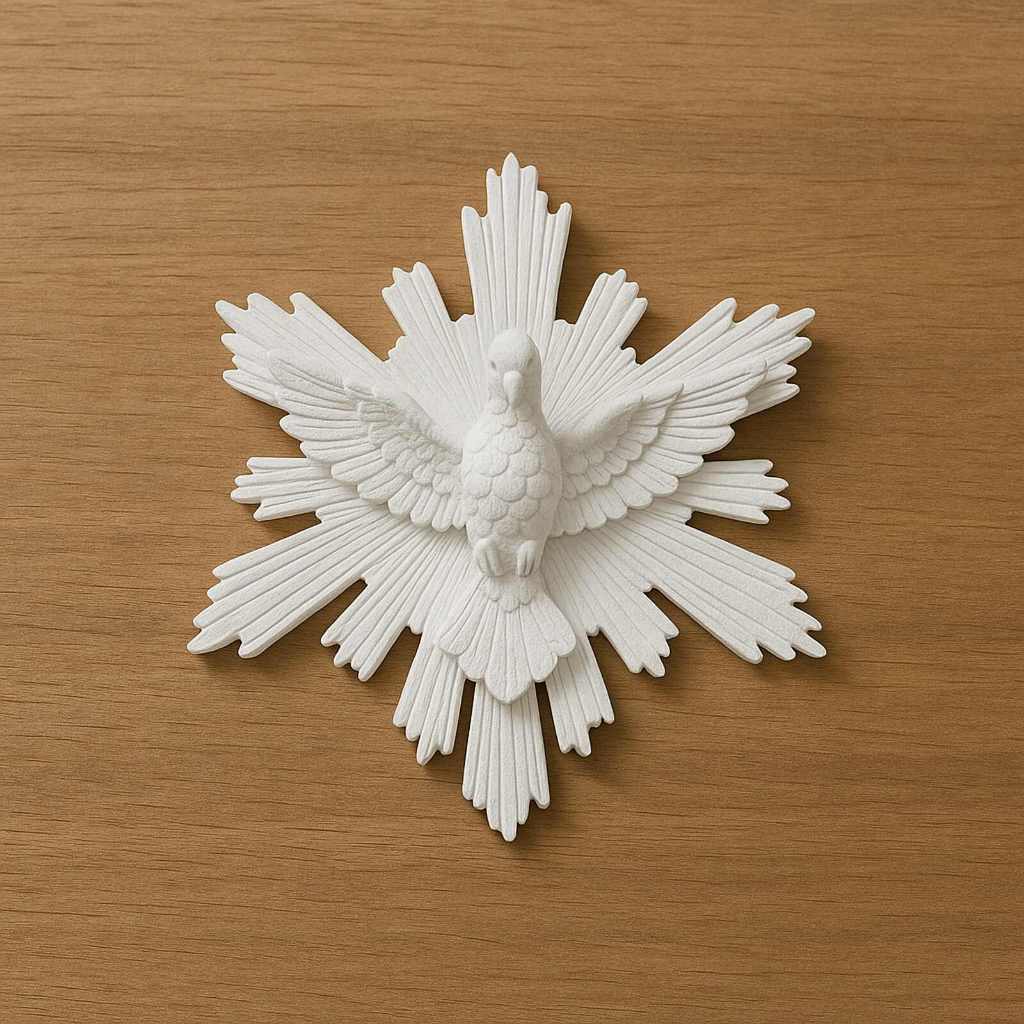 Aplique Divino Espirito Santo Lembrança Batizado Mdf 12x12cm REF882 em Oferta na Shopee