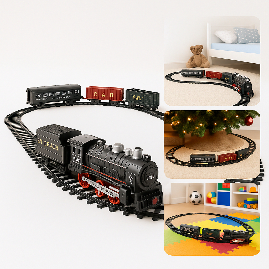 Trenzinho Trilhos Vagões Passageiro Carga Locomotiva Brinquedo Infantil Educativo Criança Diversão