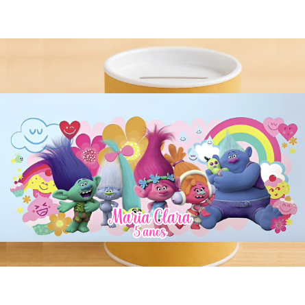 Rotulo Adesivo etiqueta personalizada cofrinho, Lembrancinha , Trolls, Chapeuzinho vermelho, Ariel