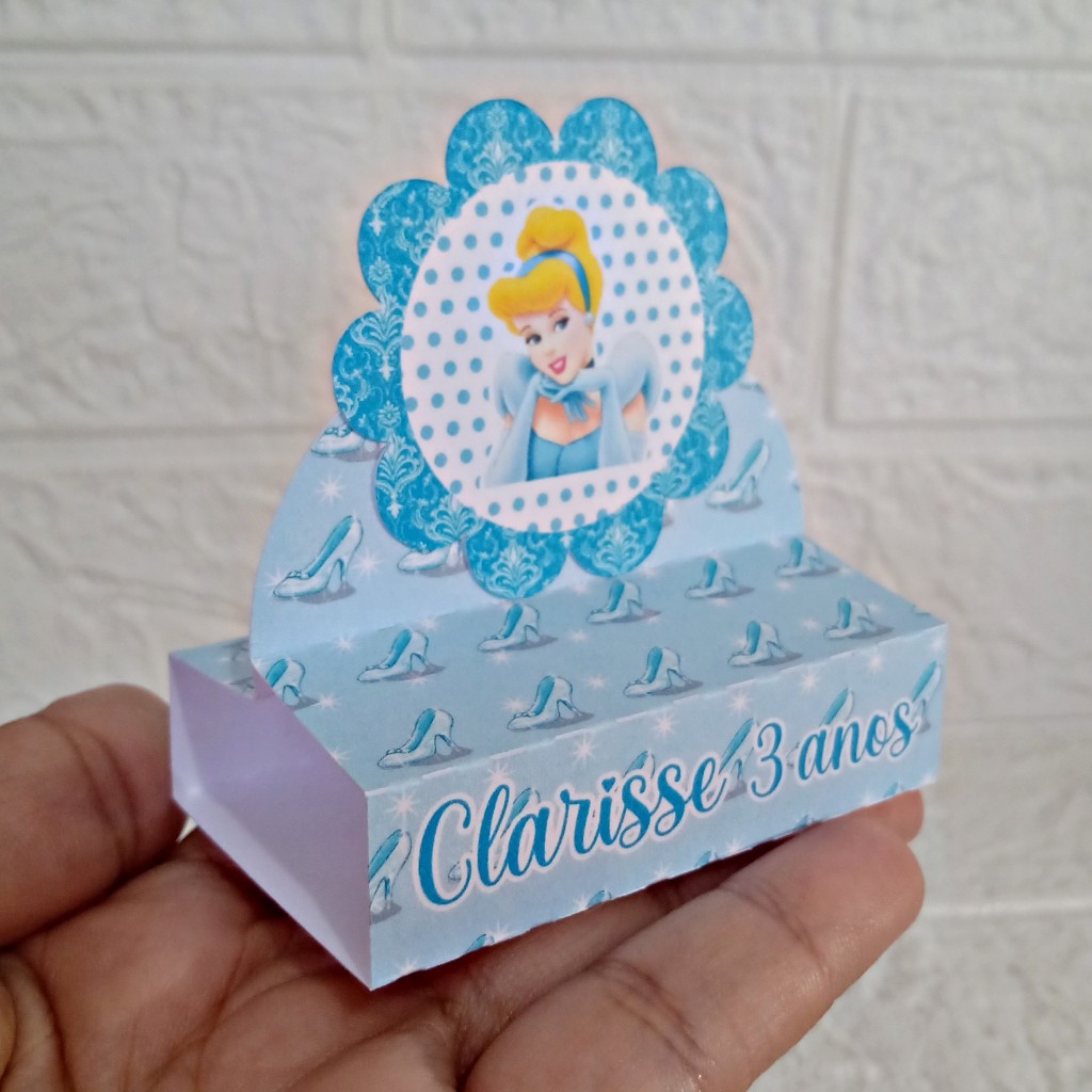 Porta Bis Duplo Cinderela Personalizados Lembrancinha de Festa Aniversário