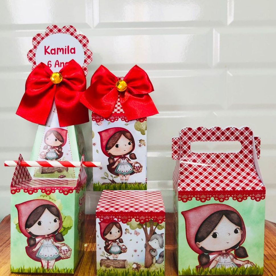 CHAPEUZINHO VERMELHO KIT PEGUE E MONTE FESTA ANIVERSÁRIO INFANTIL em Oferta na Shopee