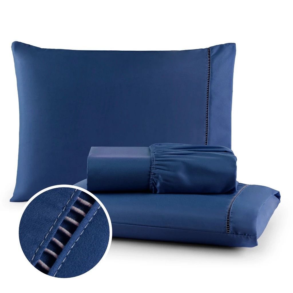 JOGO DE LENÇOL MICROPERCAL 400 FIOS PONTA PALITO E ELASTICO CAMA POST CAMA SOLTEIRO CASAL QUEEN KING