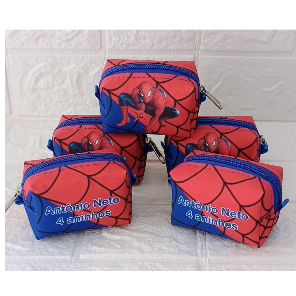 Kit  Porta Moeda Personalizado HOMEM ARANHA batizado lembrancinhas de aniversário brindes top