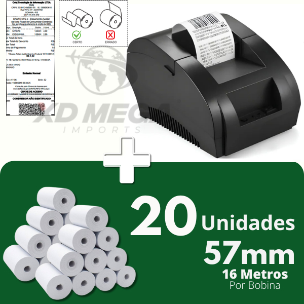 Impressora Termica Cupom Nao Fiscal 58mm Pc Bivolt - Pronta entrega em Oferta na Shopee