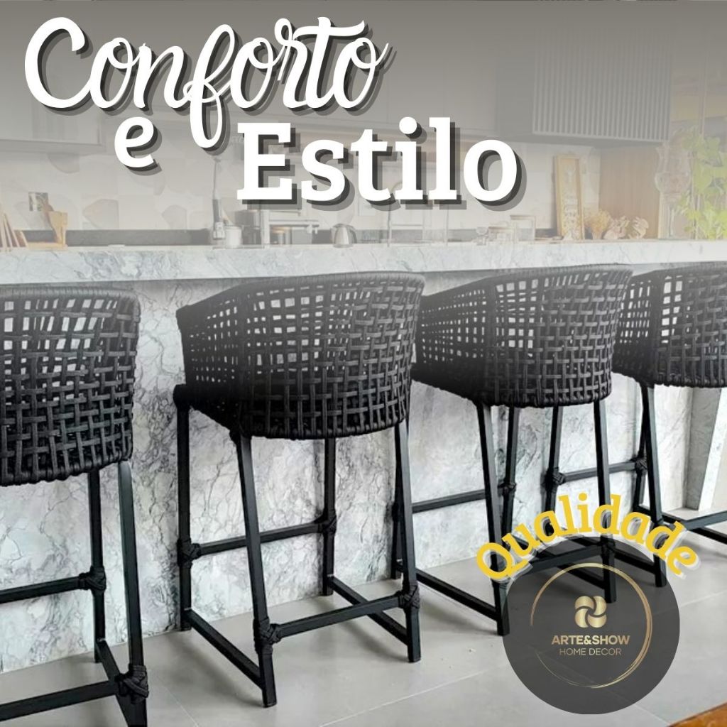 Banqueta Alta Paris Moderna em Alumínio Premium Resistência e Elegância Balcão área Gourmet