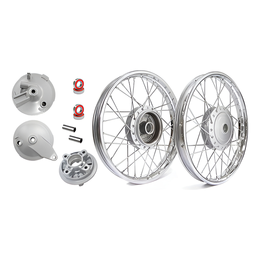 Par Roda Aro Raio 4mm Ybr 125 / Factor Tambor + Flange + Lona
