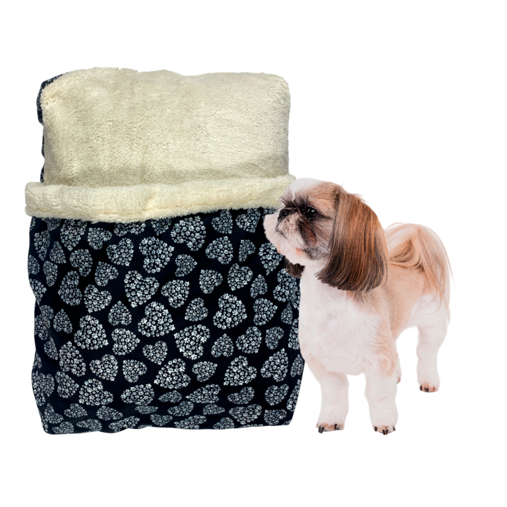 Cama Zoola Pet Saco de Dormir Lavavel Para Pets Cachorro Estampa Coração Tamanho 2 Em Oferta