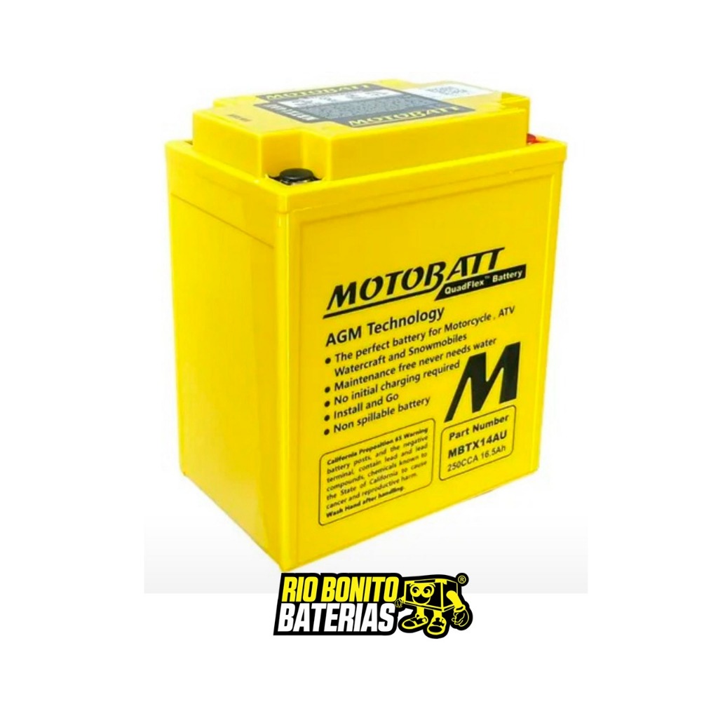 Bateria Motobatt Yb14-a2 Honda Cb750 Cbx750 F 7galo Mbtx14au