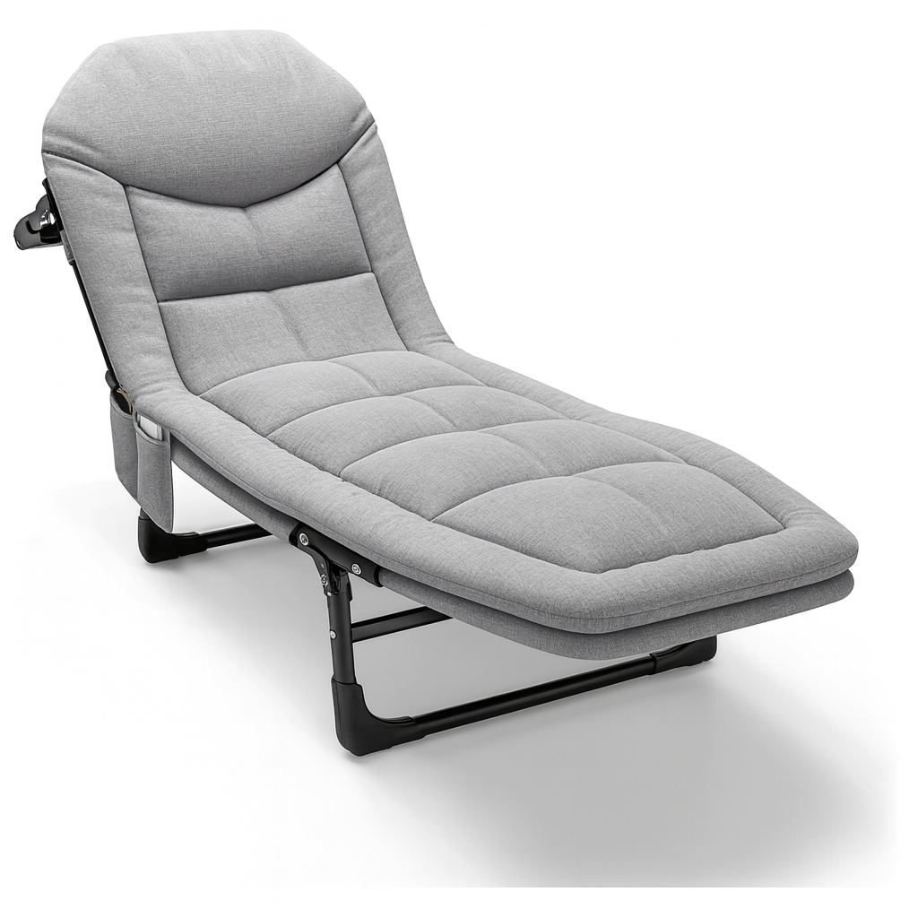 Cadeira Espreguiçadeira Ajustável Confortável 65cm Descanso