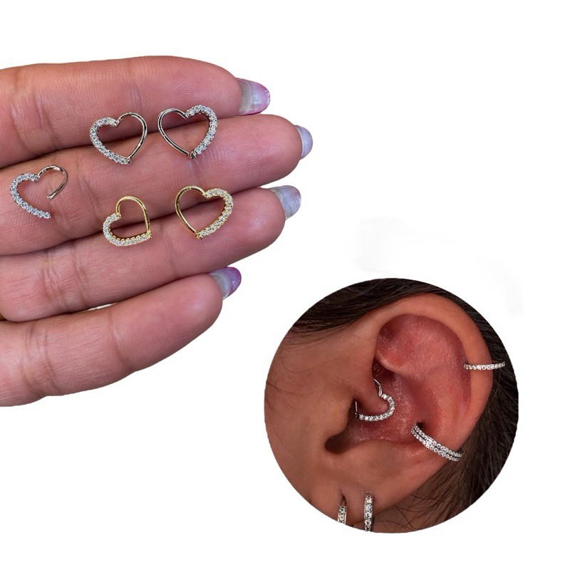 Piercing Daith coração Orelha em Oferta na Shopee