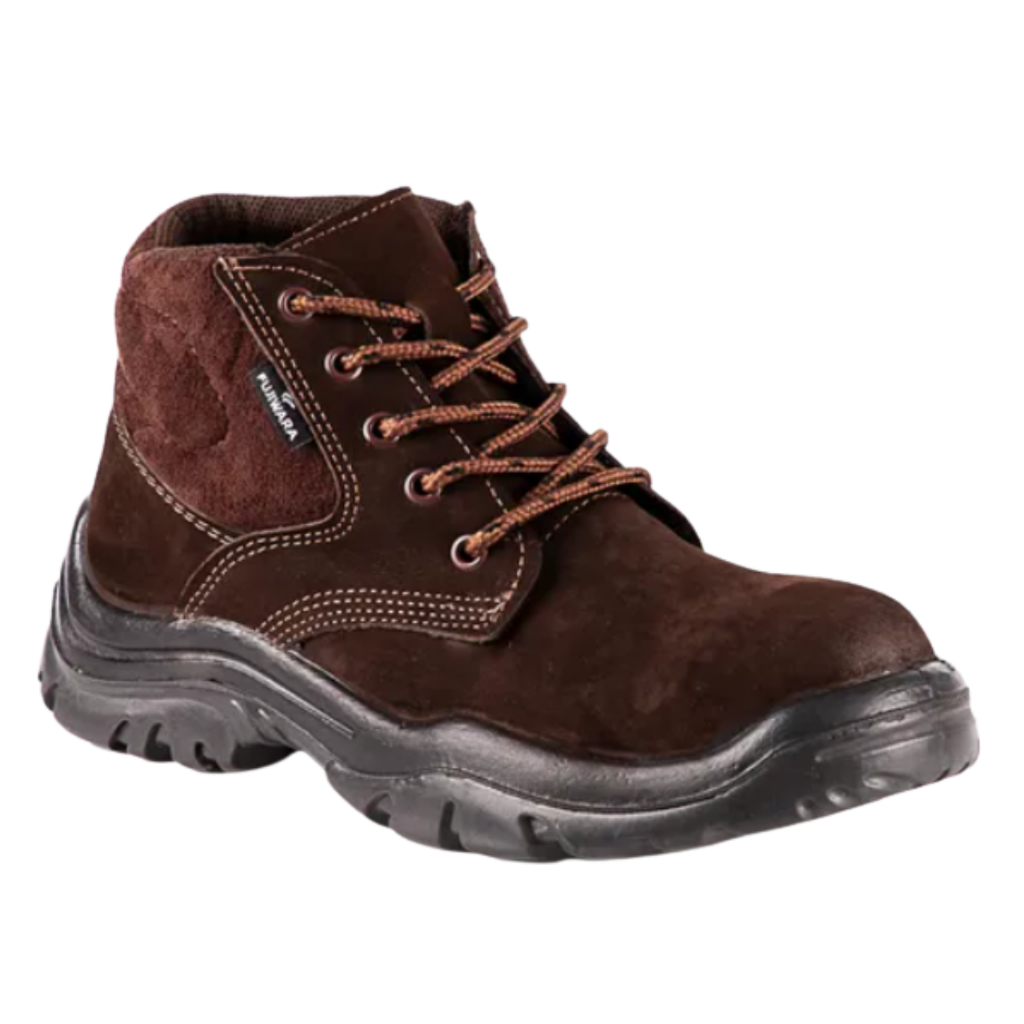 Bota Botina Segurança Couro Nobuck Fujiwara Amarrar Bico Aço 4041FHBN2400LG