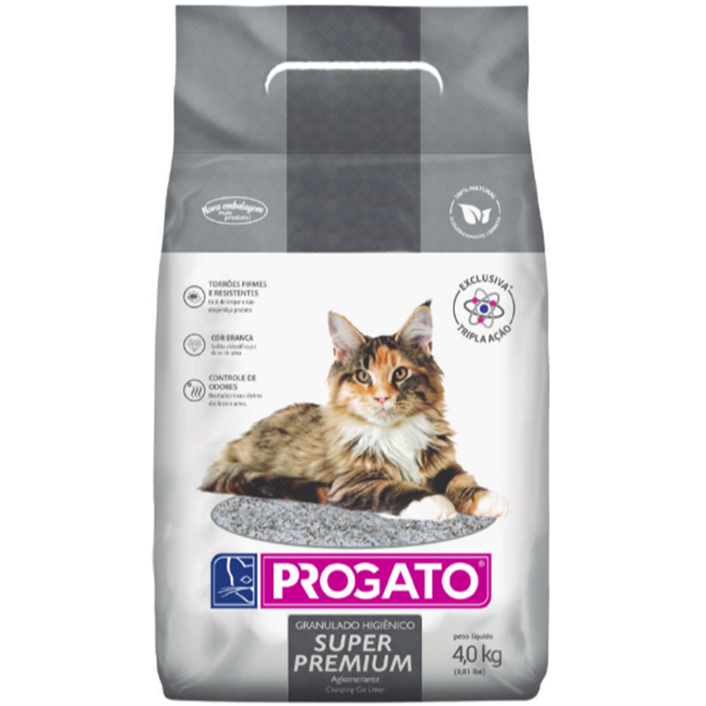 Areia Higienica Super Premium Progato 4Kg