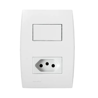 INTERRUPTOR SOPRANO ILUS 1S COM TOMADA 10A 9066