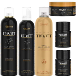 Lacca Mousse Creme Modelar Brilho Penteados Trivitt Pó