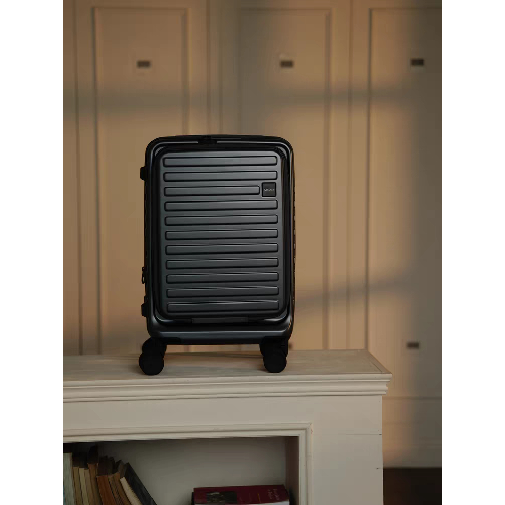 Mala de viagem com abertura frontal de alta qualidade ASSODA, mala de viagem com abertura lateral, mala de rodinhas