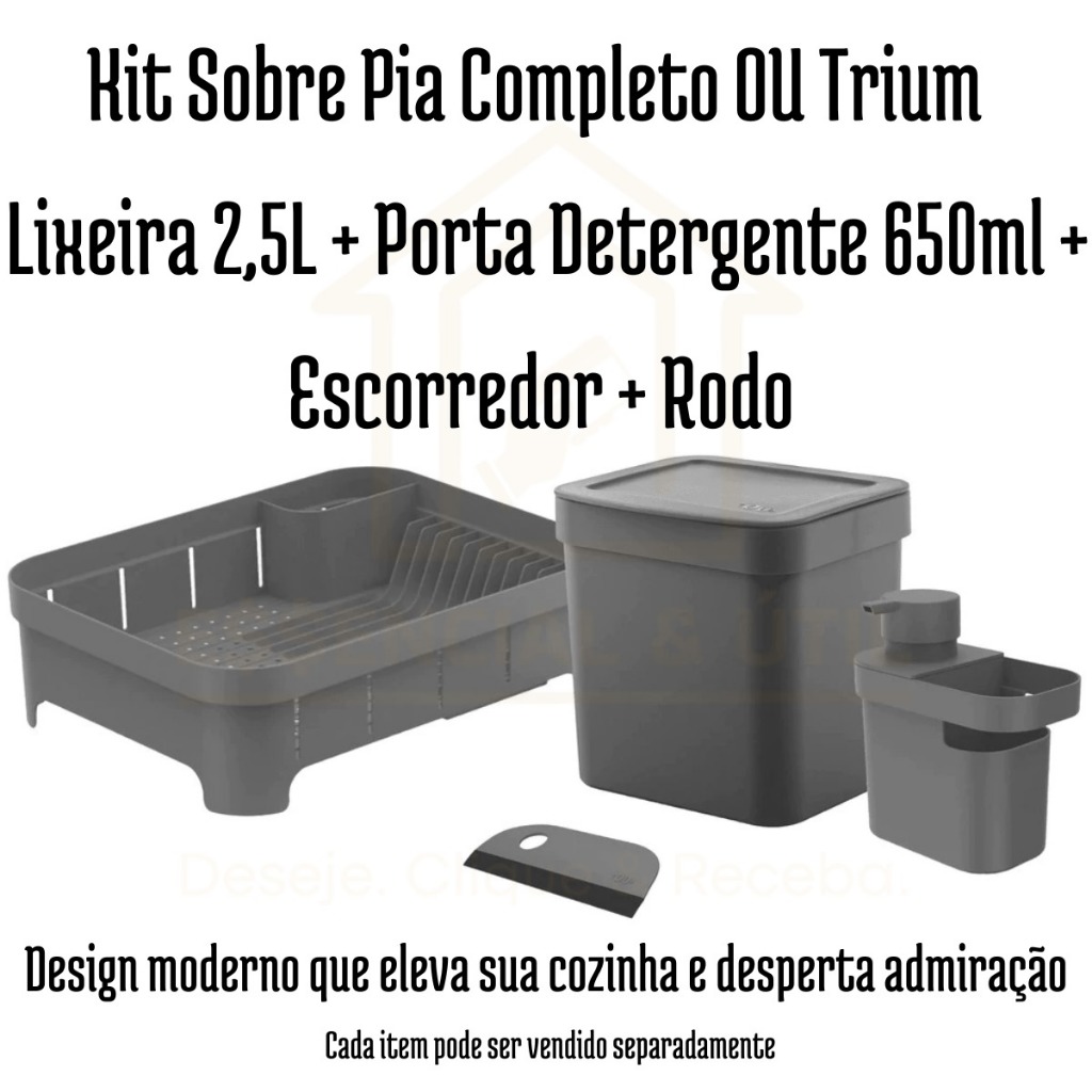 Kit Pia Completo OU Linha Trium Compacto Durável e Sofisticado