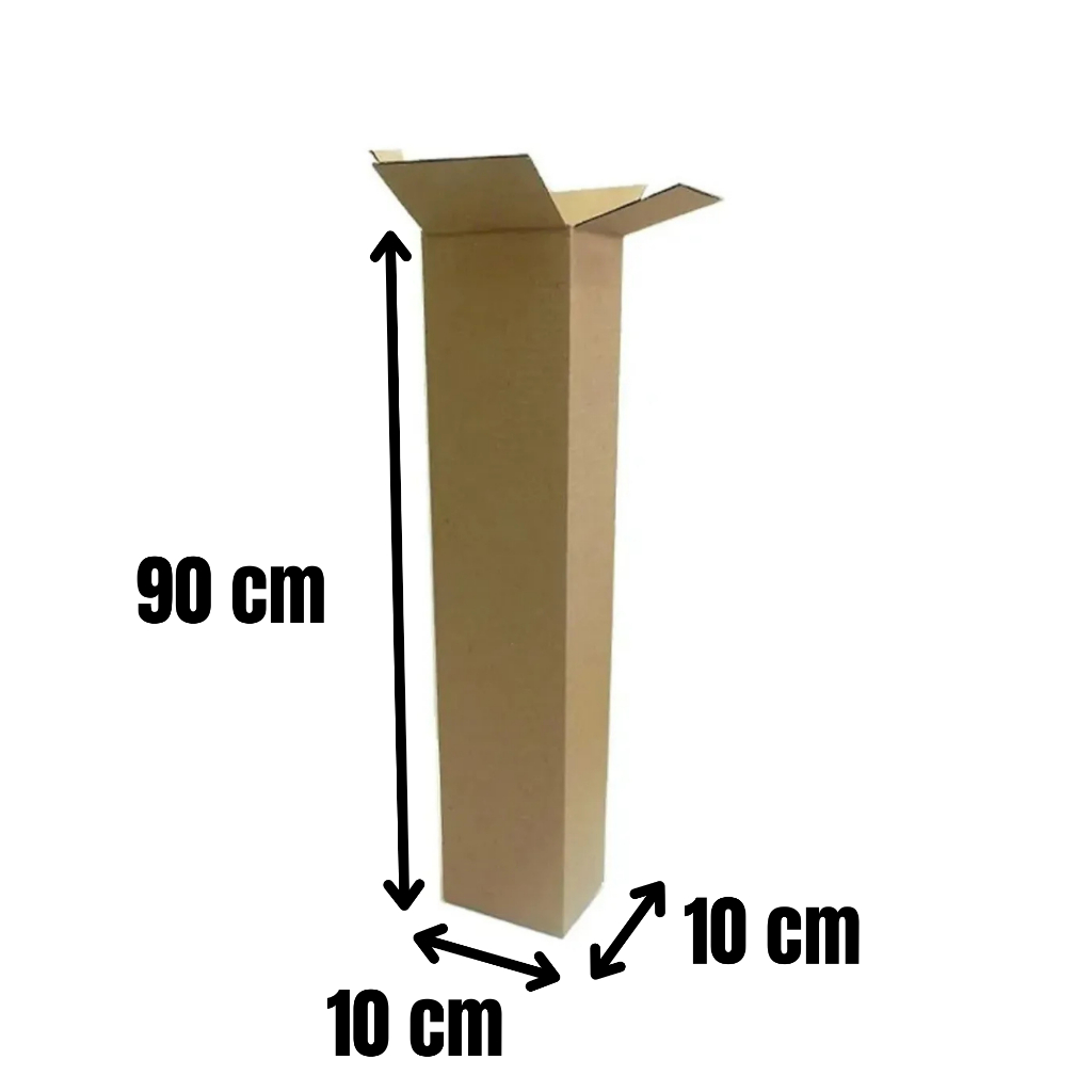 Caixa De Papelão N°16 - 10 X 10 X 90 cm - Embalagem Sedex Correios - Della