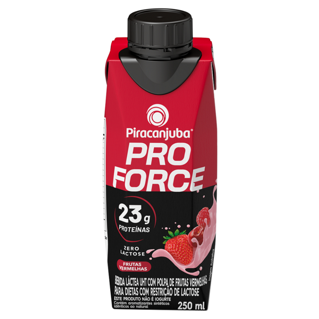 Piracanjuba ProForce 23g de Proteínas Zero Lactose Sabor Frutas Vermelhas - 250ml em Oferta na Shopee