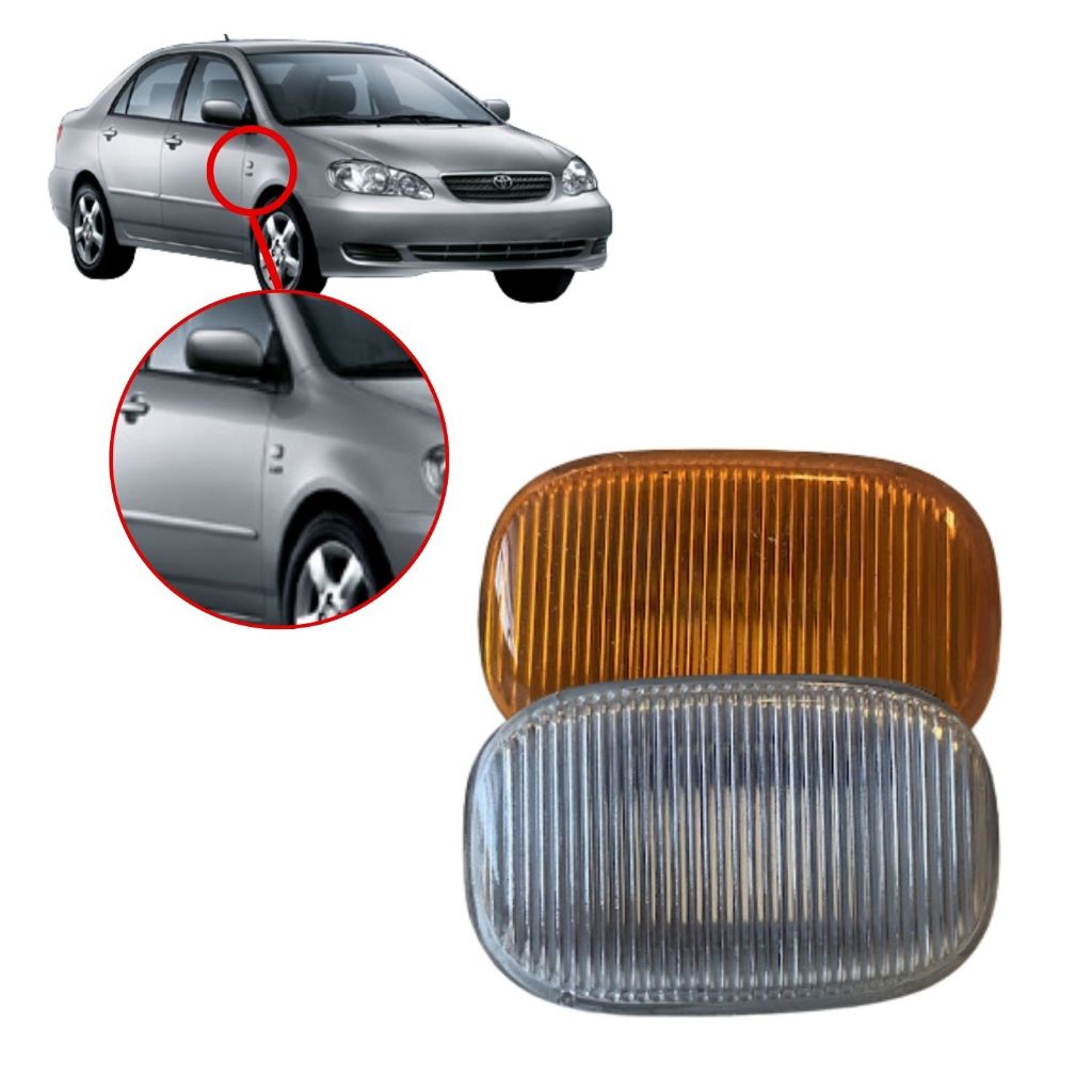 Lanterna Lateral Pisca Corolla Fielder Hilux em Acrilico Com ou Sem soquete