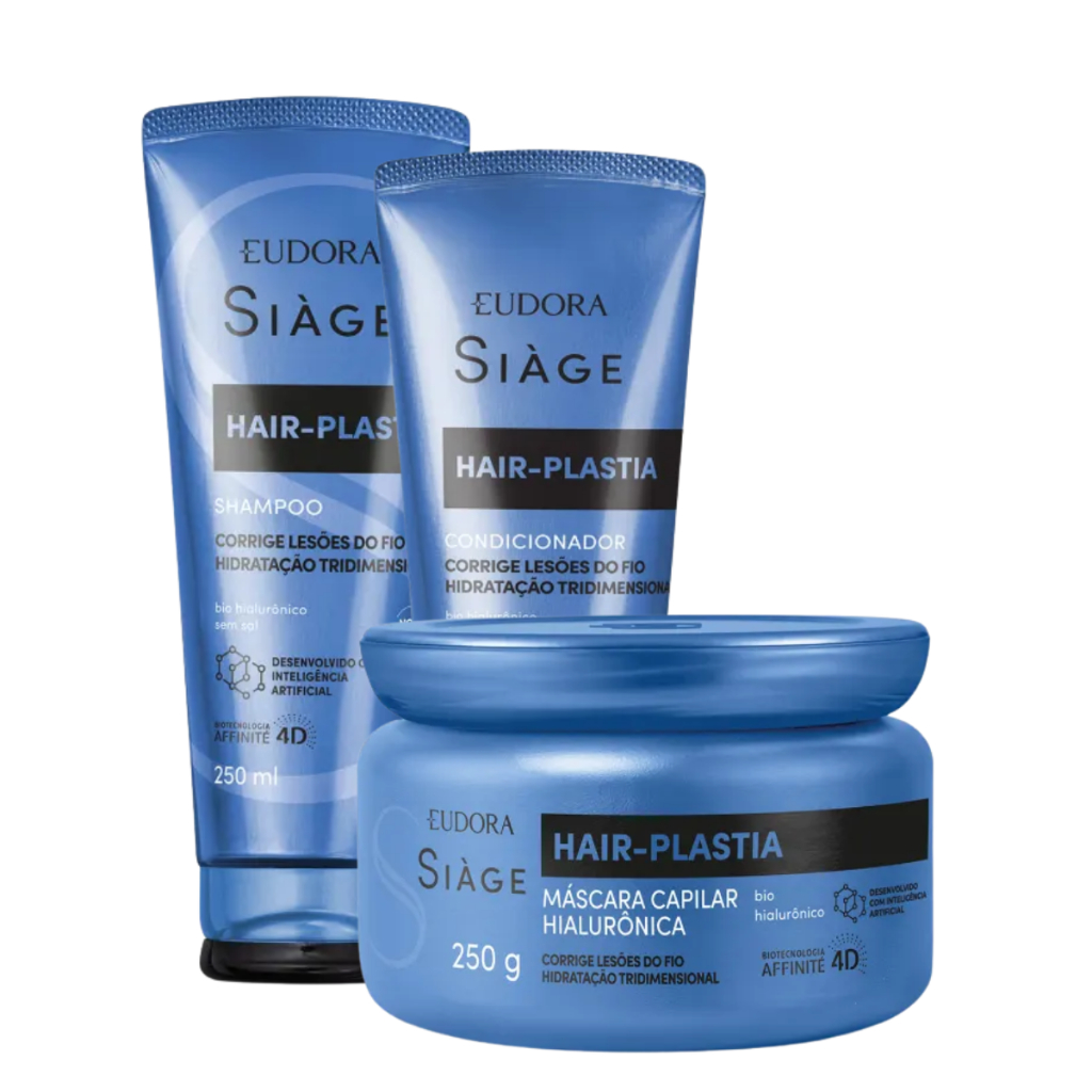 Eudora Siàge Hair Plastia Shampoo Condicionador Máscara
