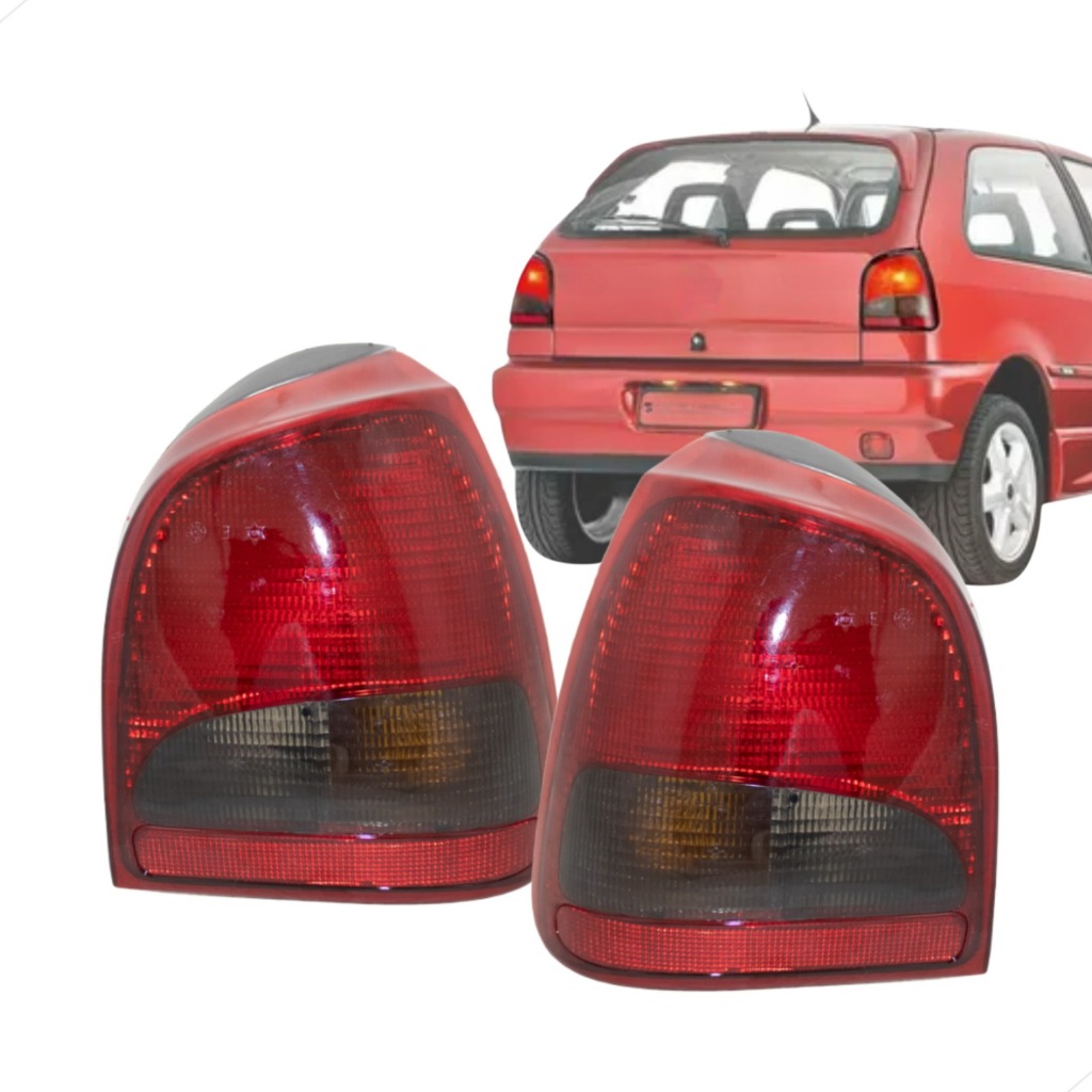 Par De Lanternas Traseiras Gol Bola G2 1995 A 1999 Fume