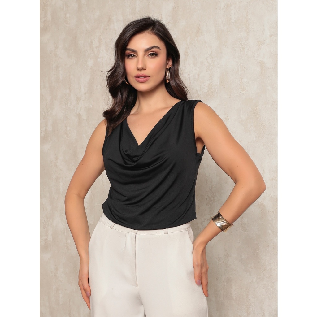 Blusa Feminina Gola Bola Suplex Light Moda Verão Elegante em Oferta na Shopee