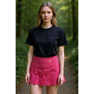 Short Saia Alfaiataria Feminino Plissada com Pregas Colegial