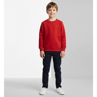 Blusa Infantil Moletom Flanelado Vermelho Punho Básico 4 A 8 Anos Unissex em Oferta na Shopee