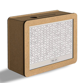 Cofre Desafio Caixa Dinheiro De Madeira Cofrinho Método Japonês 1000 5000 10000 Mdf em Oferta na Shopee